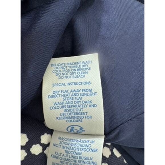 "BODEN" Navy Print‎ Mini Dress SZ 10p Women's Dress Office Work Wear  Summer - Picture 7 of 9